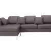 Sofa Ecksofa OSLO R braun ohne Ottomane CH