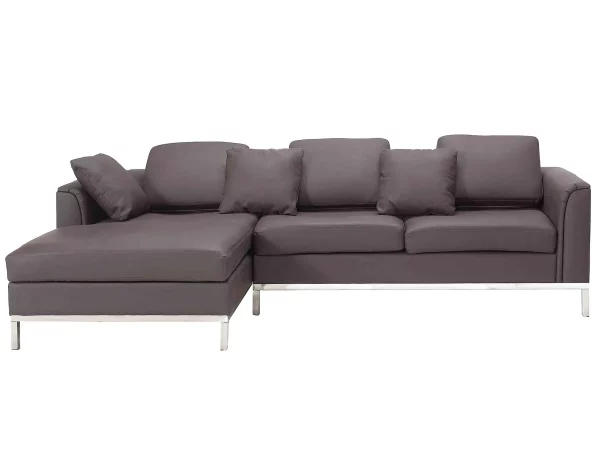 Sofa Ecksofa OSLO R braun ohne Ottomane CH