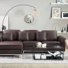 Sofa Ecksofa OSLO R braun ohne Ottomane CH