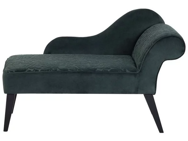 Chaiselongue BIARRITZ grün Blättermuster rechts CH