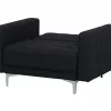 Conjunto de sofás reclináveis com 5 lugares em tecido cinzento grafite ABERDEEN