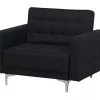 Conjunto de sofás reclináveis com 5 lugares em tecido cinzento grafite ABERDEEN