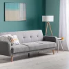3-er Schlafsofa FLORLI hellgrau CH