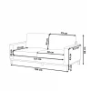 2 Seater Fabric Sofa Taupe SIGGARD,DEF