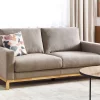 2 Seater Fabric Sofa Taupe SIGGARD,DEF