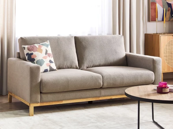 2 Seater Fabric Sofa Taupe SIGGARD,DEF