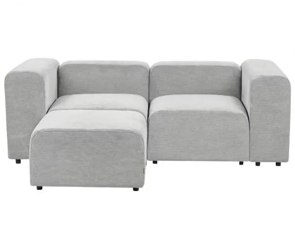 Sofá modular 2 lugares com repousa-pés em bombazine cinzento FALSTERBO