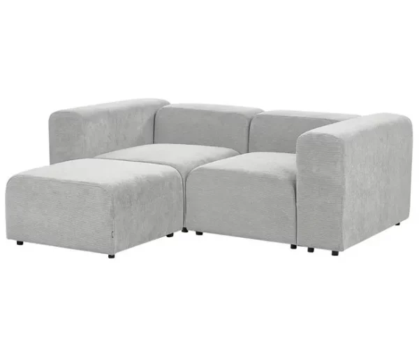 Sofá modular 2 lugares com repousa-pés em bombazine cinzento FALSTERBO