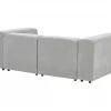 Sofá modular 2 lugares com repousa-pés em bombazine cinzento FALSTERBO