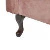 Chaiselongue LATTES rechtsseitig rosa Samtstoff CH.