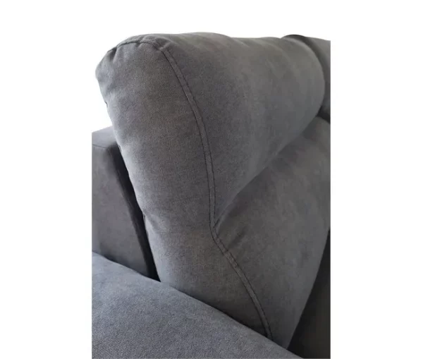 Sofá de canto KENDAL com cama e arca esquerda 4 lugares cinza