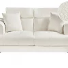 2 Seater Sofa, SKIVE, White, Boucle, DEF