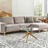 Left Hand Corner Sofa NORA Taupe DEF