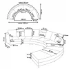 Sofa ROTUNDE hellgrau    CH neu