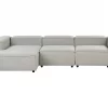 Right 4 Seater Fabric Corner Sofa ARDAL, light grey