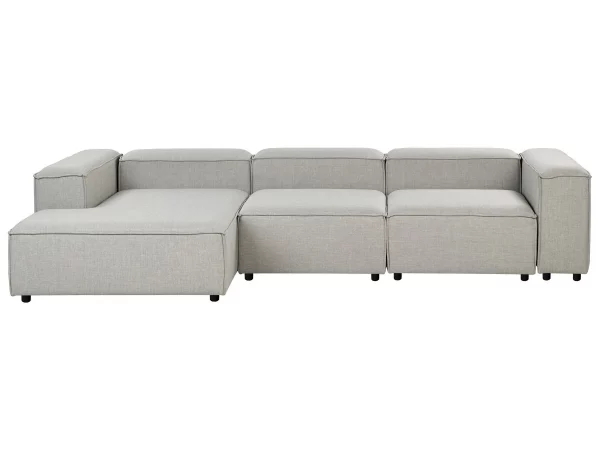 Right 4 Seater Fabric Corner Sofa ARDAL, light grey