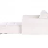 Chaise-longue em bouclé branco ALNES