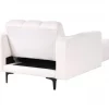 Chaise-longue em bouclé branco ALNES