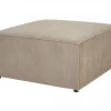 Chaise-longue em bombazine taupe LEMVIG