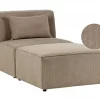 Chaise-longue em bombazine taupe LEMVIG