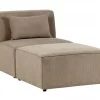 Chaise-longue em bombazine taupe LEMVIG