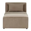 Chaise-longue em bombazine taupe LEMVIG