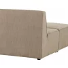 Chaise-longue em bombazine taupe LEMVIG