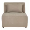 Chaise-longue em bombazine taupe LEMVIG