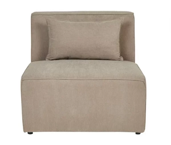 Chaise-longue em bombazine taupe LEMVIG