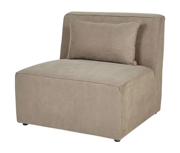 Chaise-longue em bombazine taupe LEMVIG