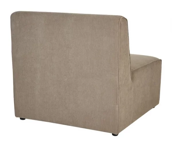 Chaise-longue em bombazine taupe LEMVIG