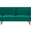 Schlafsofa YORK grün Samtstoff CH
