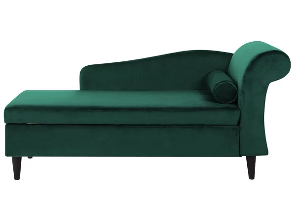 Chaiselongue LUIRO smaragdgrün rechtsseitig CH