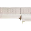 Corner Sofa Left ABERDEEN, beige fabric DEF