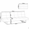 Schlafsofa DERBY klein, schwarz, 189 cm CH