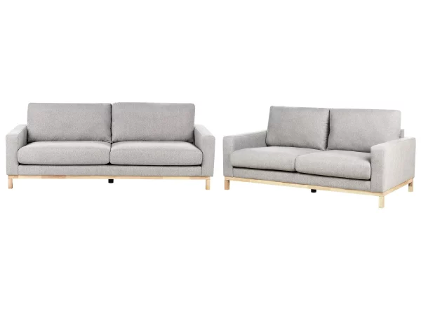 Fabric Sofa Set Grey SIGGARD,DEF