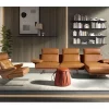 Sofá chaise longue direito em pele 6227