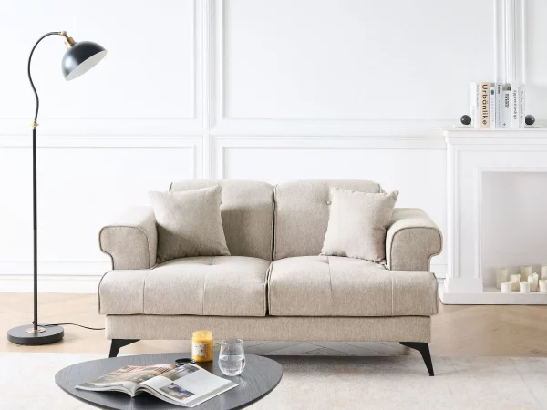 2 Seater Sofa SKIVE Taupe DEF