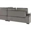 Sofá-cama de canto em veludo cinzento à esquerda VARNAMO