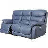 Sofá relaxante elétrico de 3 lugares ESPRIT cor azul