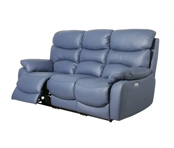 Sofá relaxante elétrico de 3 lugares ESPRIT cor azul