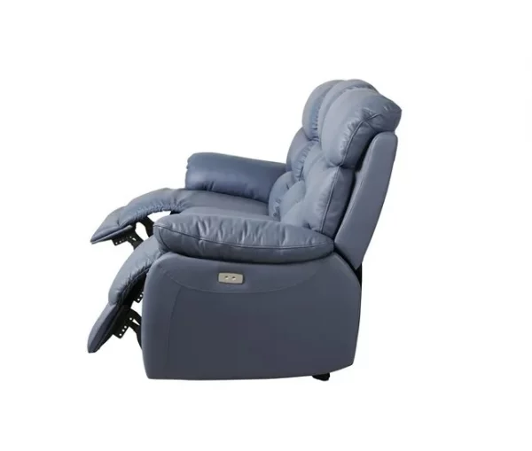 Sofá relaxante elétrico de 3 lugares ESPRIT cor azul