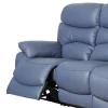 Sofá relaxante elétrico de 3 lugares ESPRIT cor azul