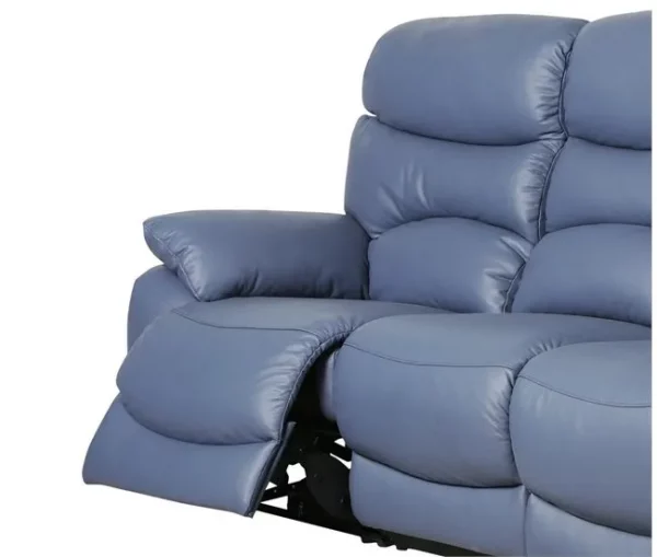 Sofá relaxante elétrico de 3 lugares ESPRIT cor azul