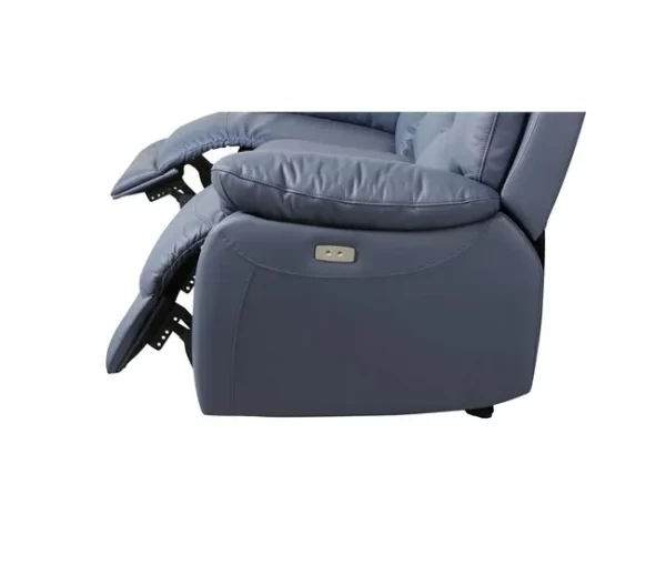 Sofá relaxante elétrico de 3 lugares ESPRIT cor azul