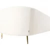 Chaise-longue em tecido bouclé branco-creme à direita VALREAS
