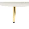 Chaise-longue em tecido bouclé branco-creme à direita VALREAS