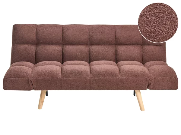 Sofa bed INGARO, brown boucle