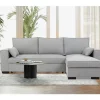 Chaise longue com cama MARLON reversível 3 lugares cinza