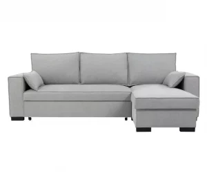 Chaise longue com cama MARLON reversível 3 lugares cinza